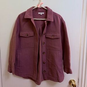 100% Cotton Mauve Utility Jacket